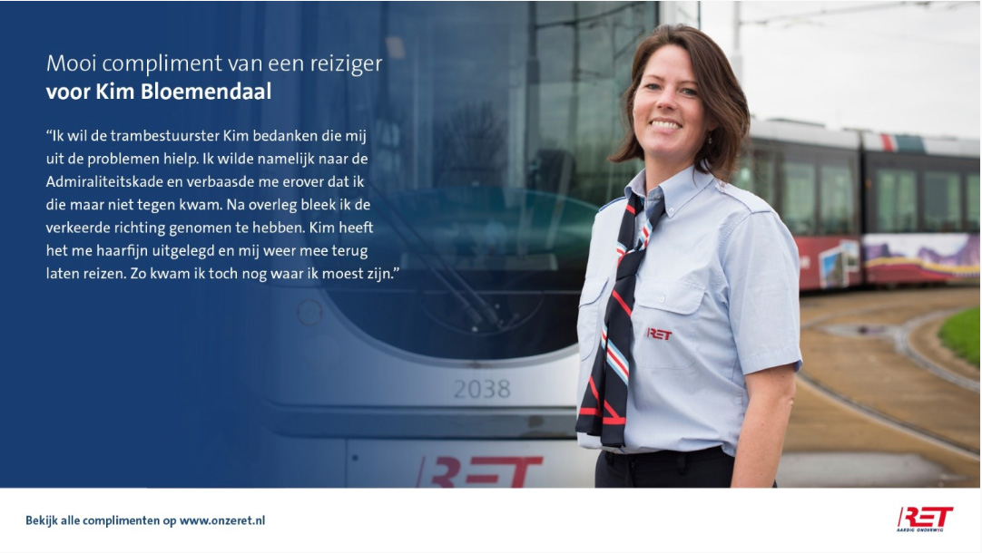 Portret medewerker RET voor interne campagne